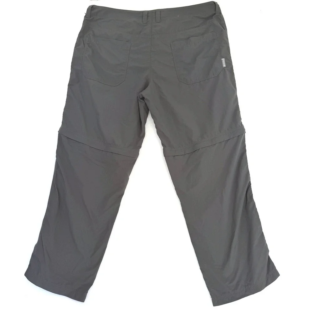Mountain Hardwear Mens 38x30 Convertible Hiking Pants Gray Zip Off OM6553